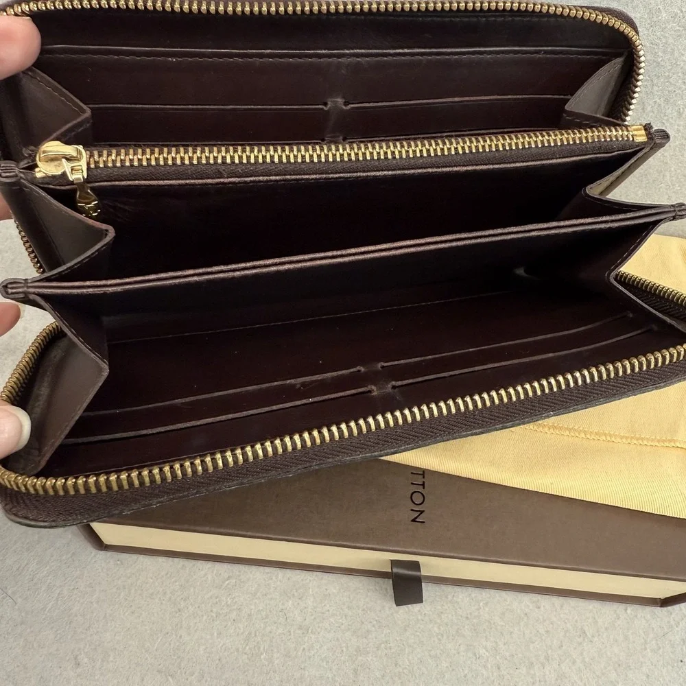 Louis Vuitton Zippy Wallet Monogram Vernis Amarante Purple Patent Box Set EUC - Picture 10 of 16